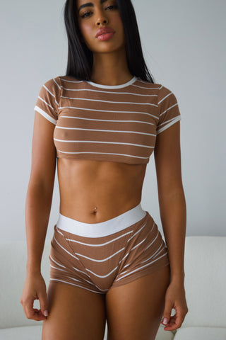 PJ Crop Tee - (Available in 6 colors)